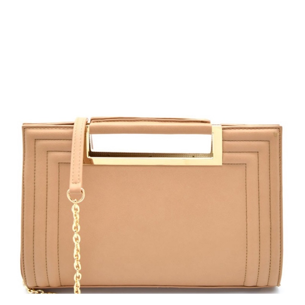 Handbag/Clutch, Gently used. Does not come with shoulder strap. Light Tan Color.